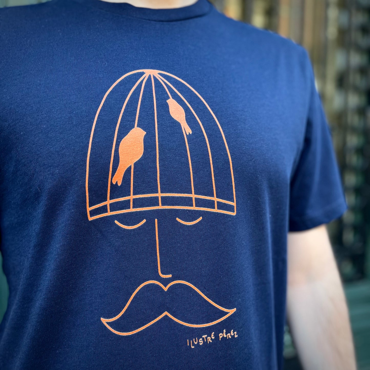 Camiseta navy Pájaros