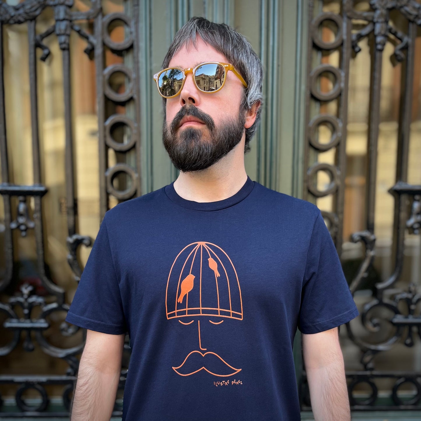 Camiseta navy Pájaros