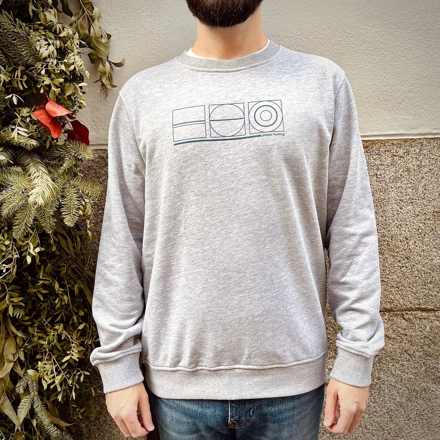 Sudadera gris Simple morning
