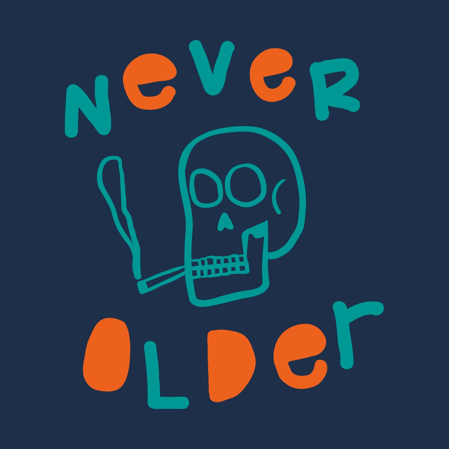 Sudadera navy Never Older