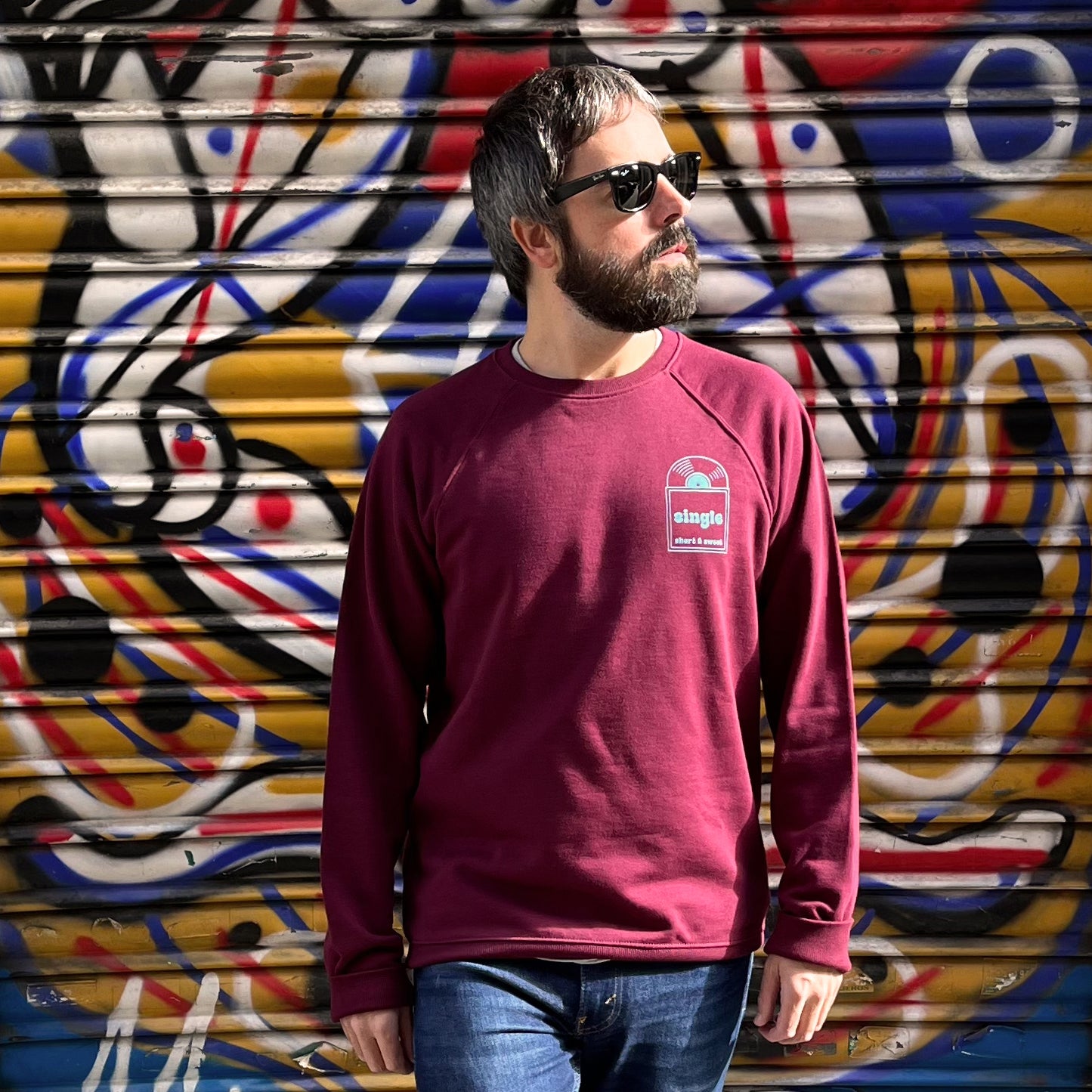 Sudadera burgundy Single