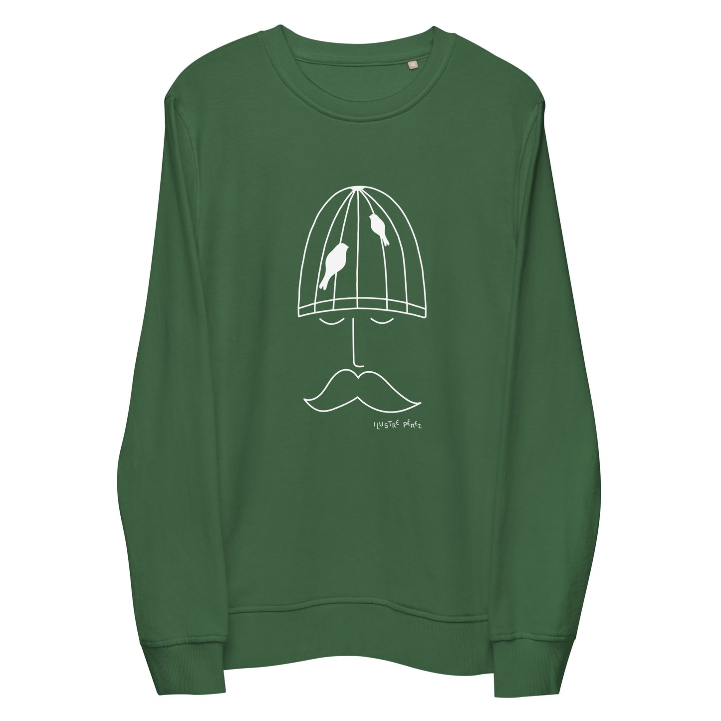 Sudadera verde Pájaros