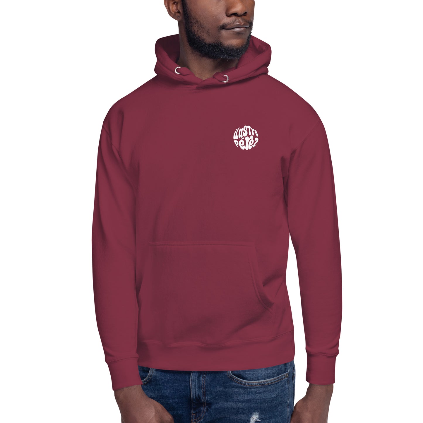 Sudadera granate Psicodélica con capucha