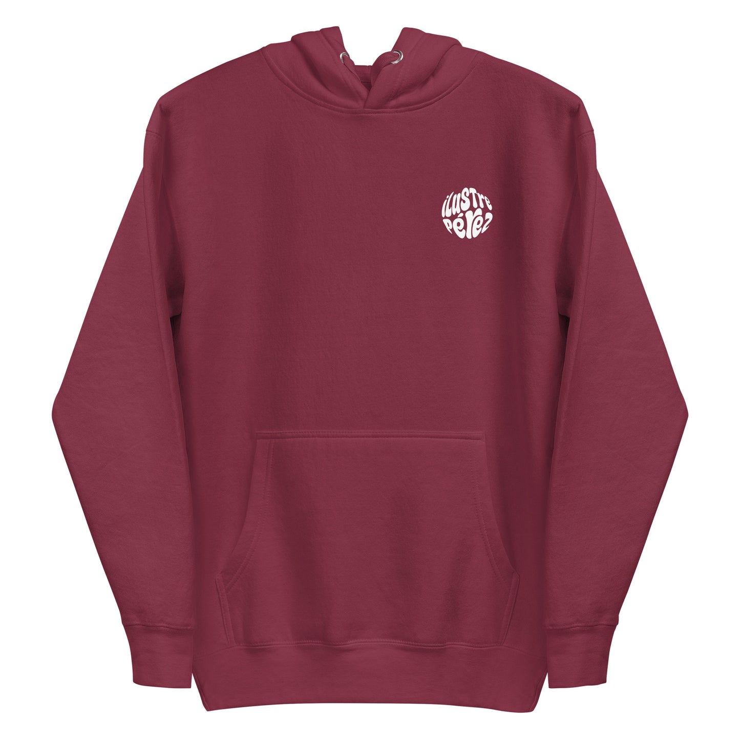 Sudadera granate Psicodélica con capucha