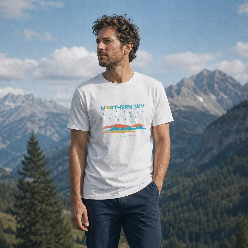 Camiseta blanca Northern Sky