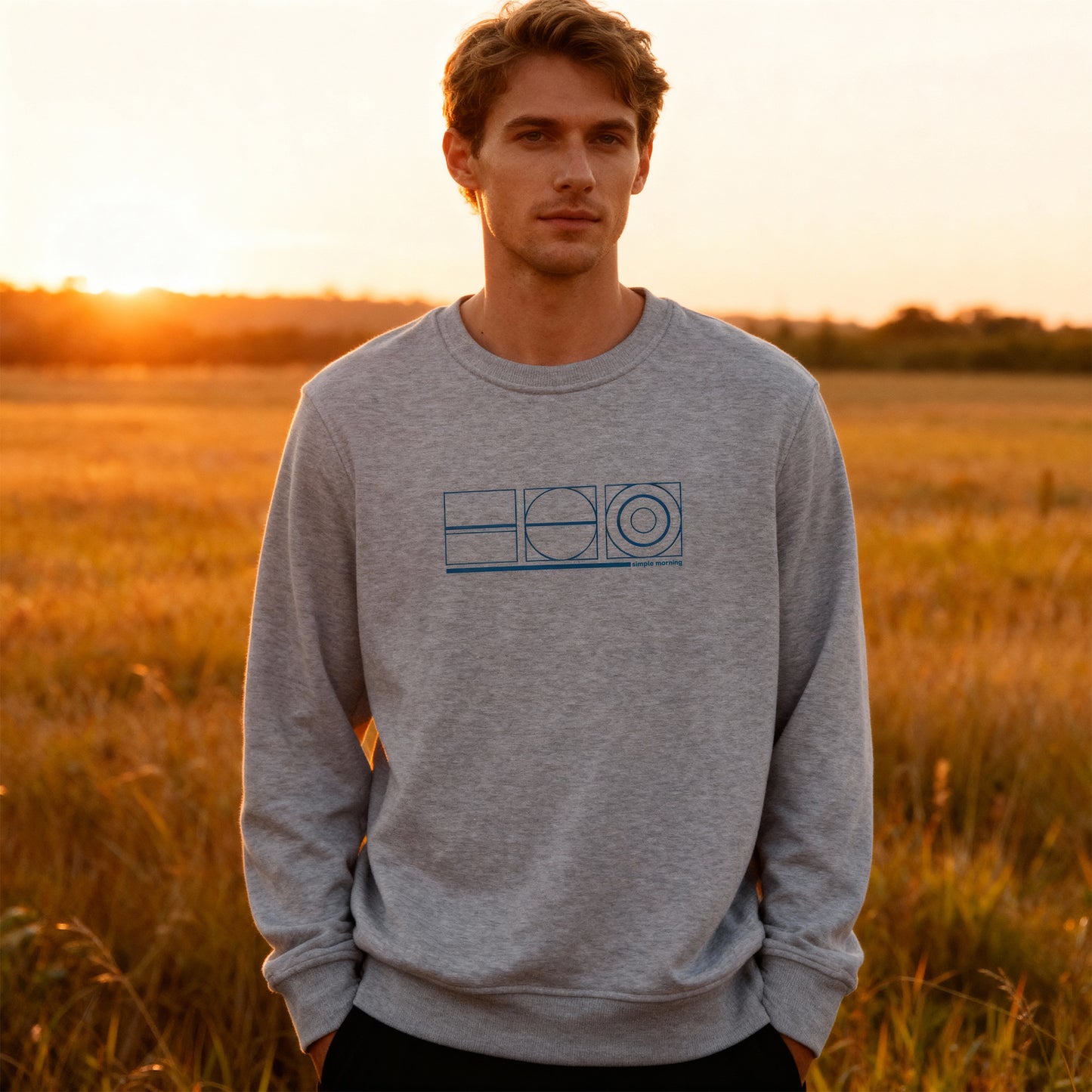 Sudadera gris Simple Morning