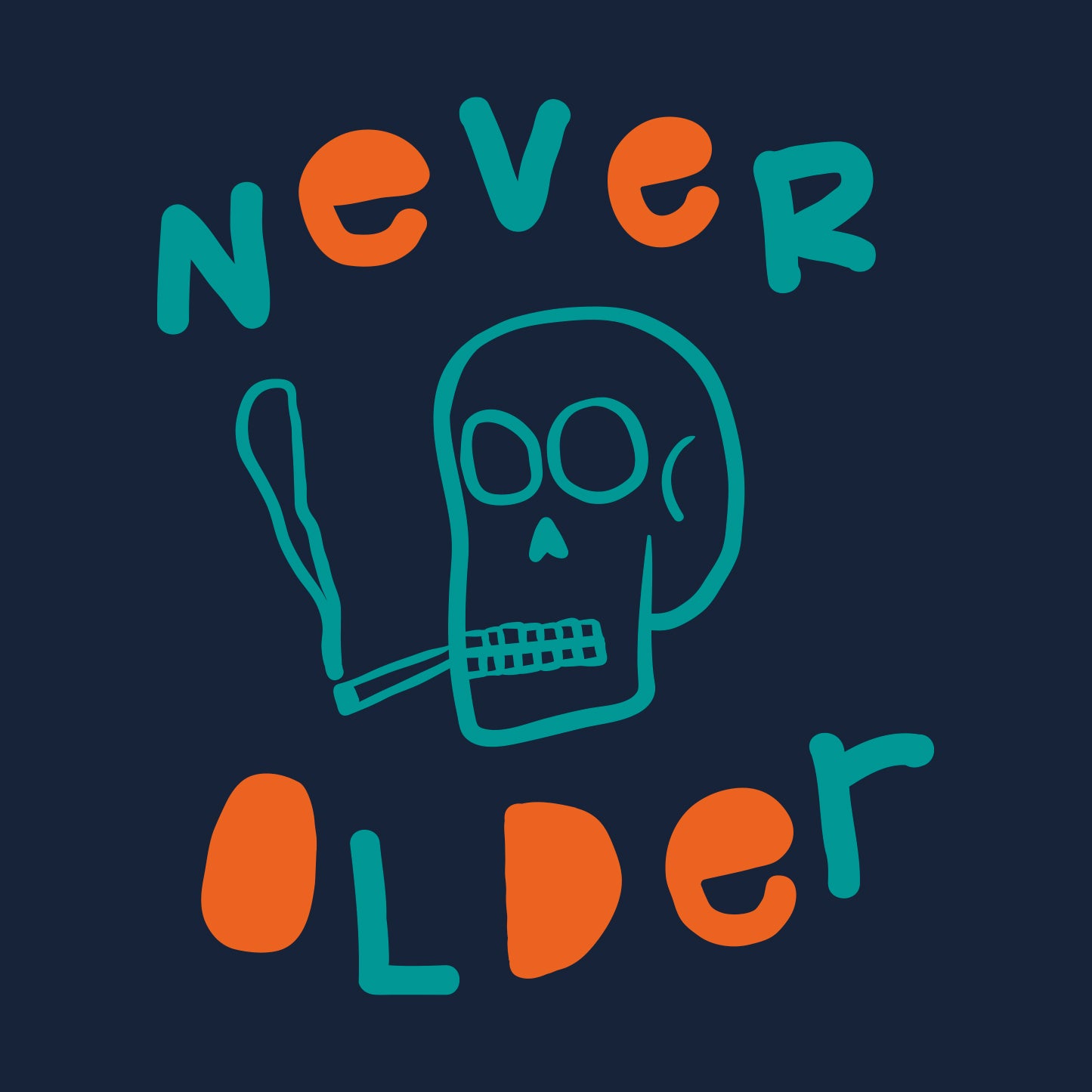 Sudadera navy Never Older