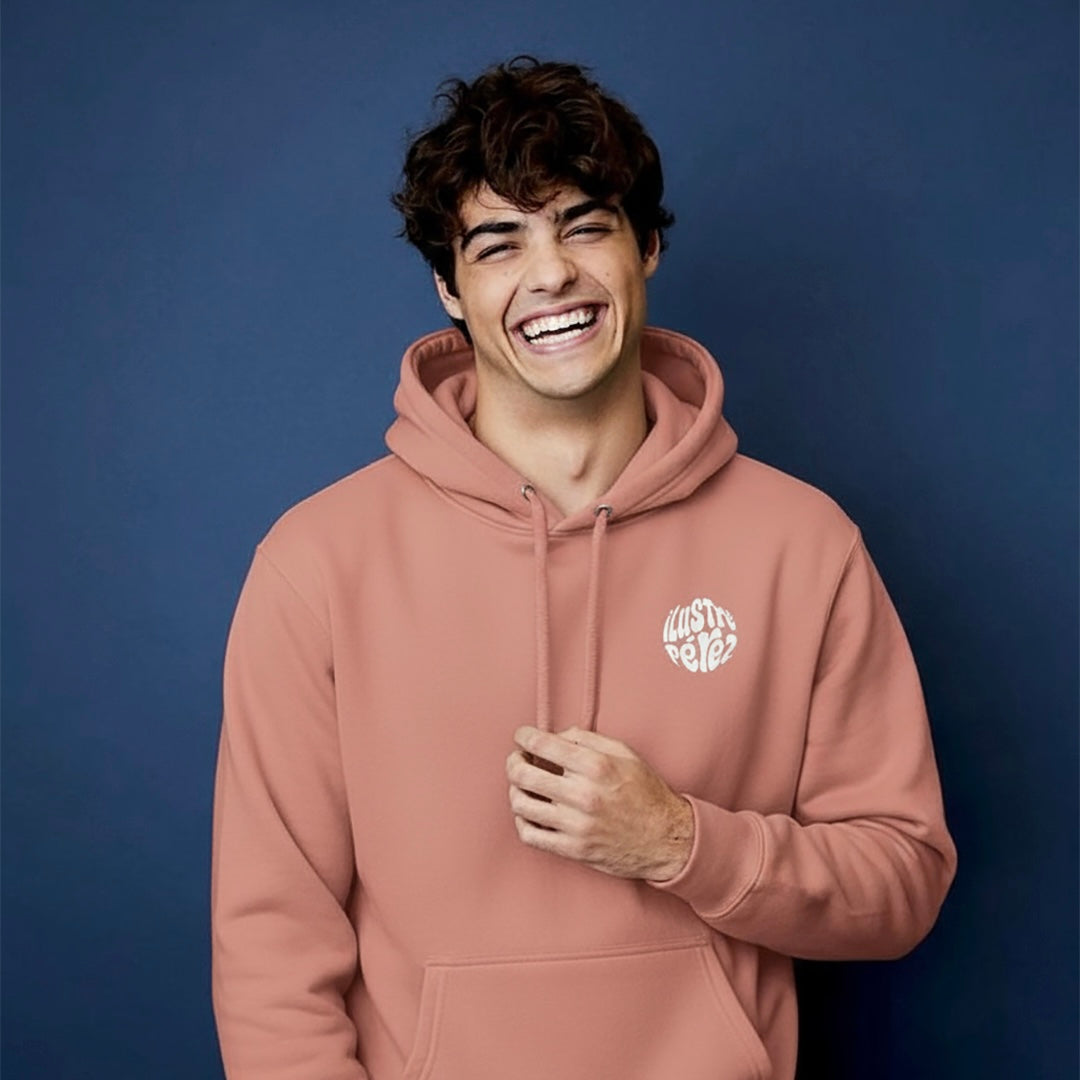 Sudadera coral Psicodélica con capucha